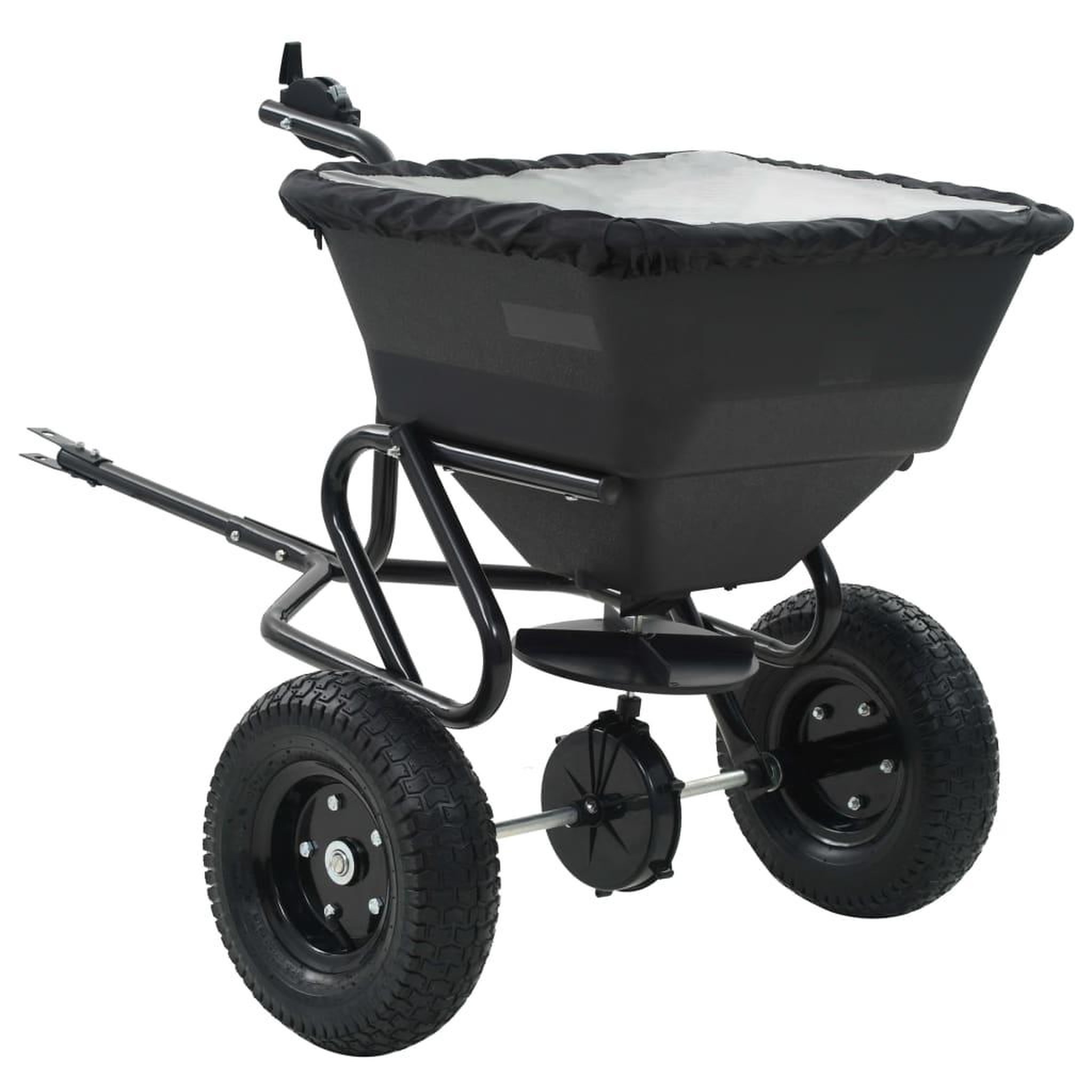 VIDAXL Distributeur de sel remorque pvc et acier 125 x 74 x 79 cm 45 l
