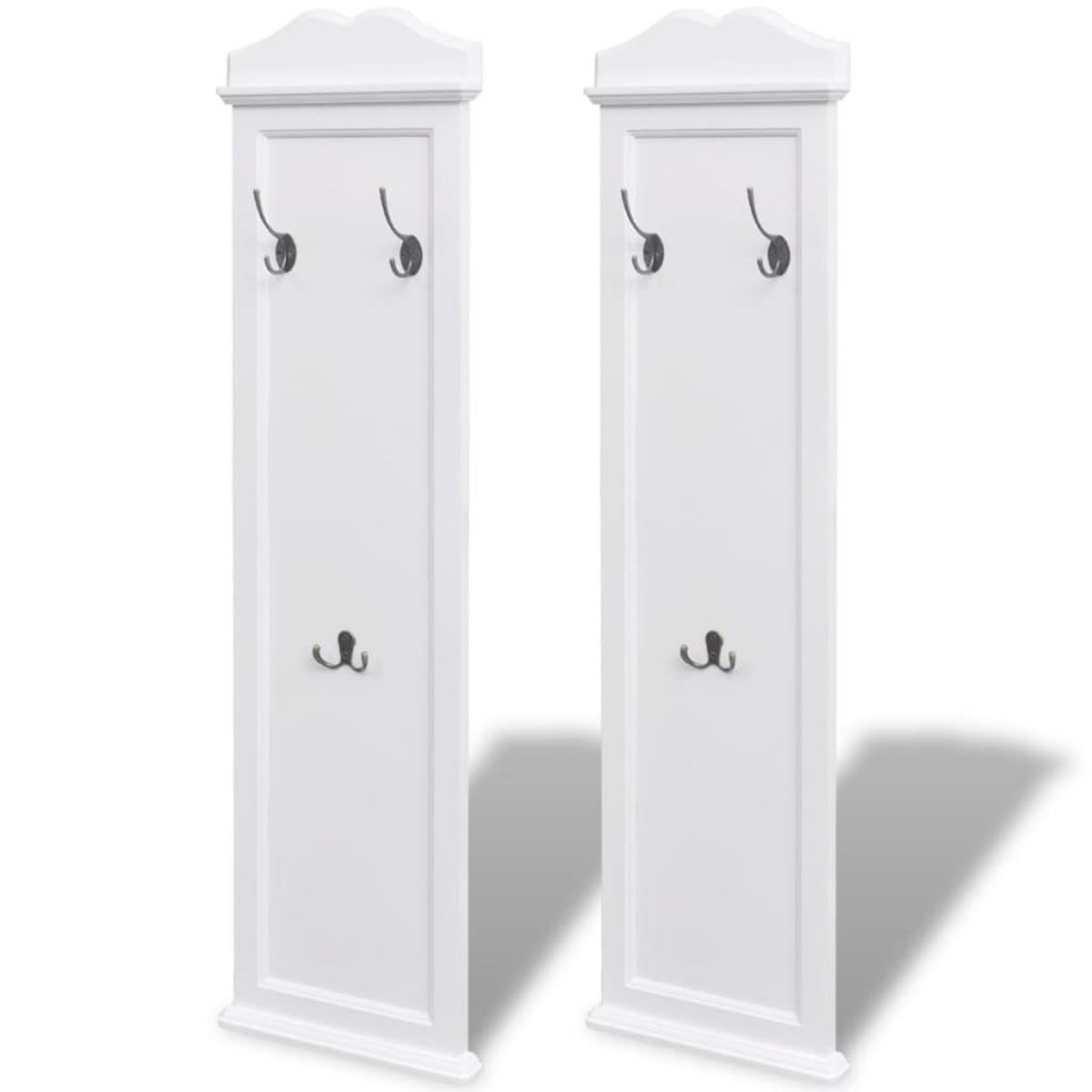 VIDAXL Portemanteaux 2 pcs Blanc
