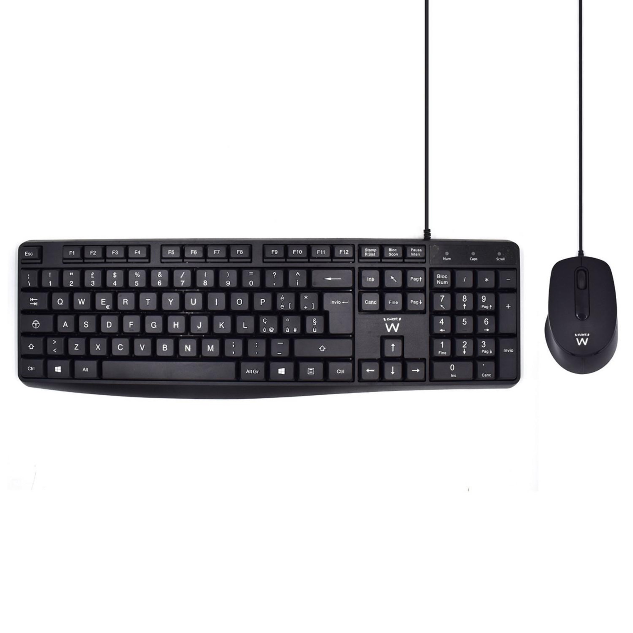 Ewent Ewent ew3005 clavier souris incluse usb qwerty italien noir