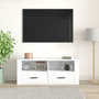 Voir la diapositive 3 : VIDAXL Meuble TV Blanc brillant 100x35x40 cm Bois d'ingenierie