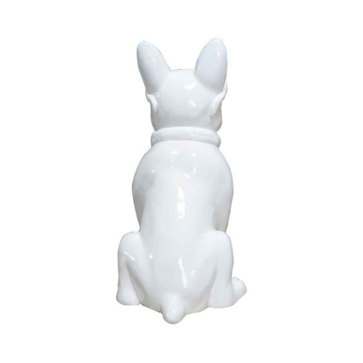 Paris Prix Sculpture Design Chien  Dude  37cm Blanc