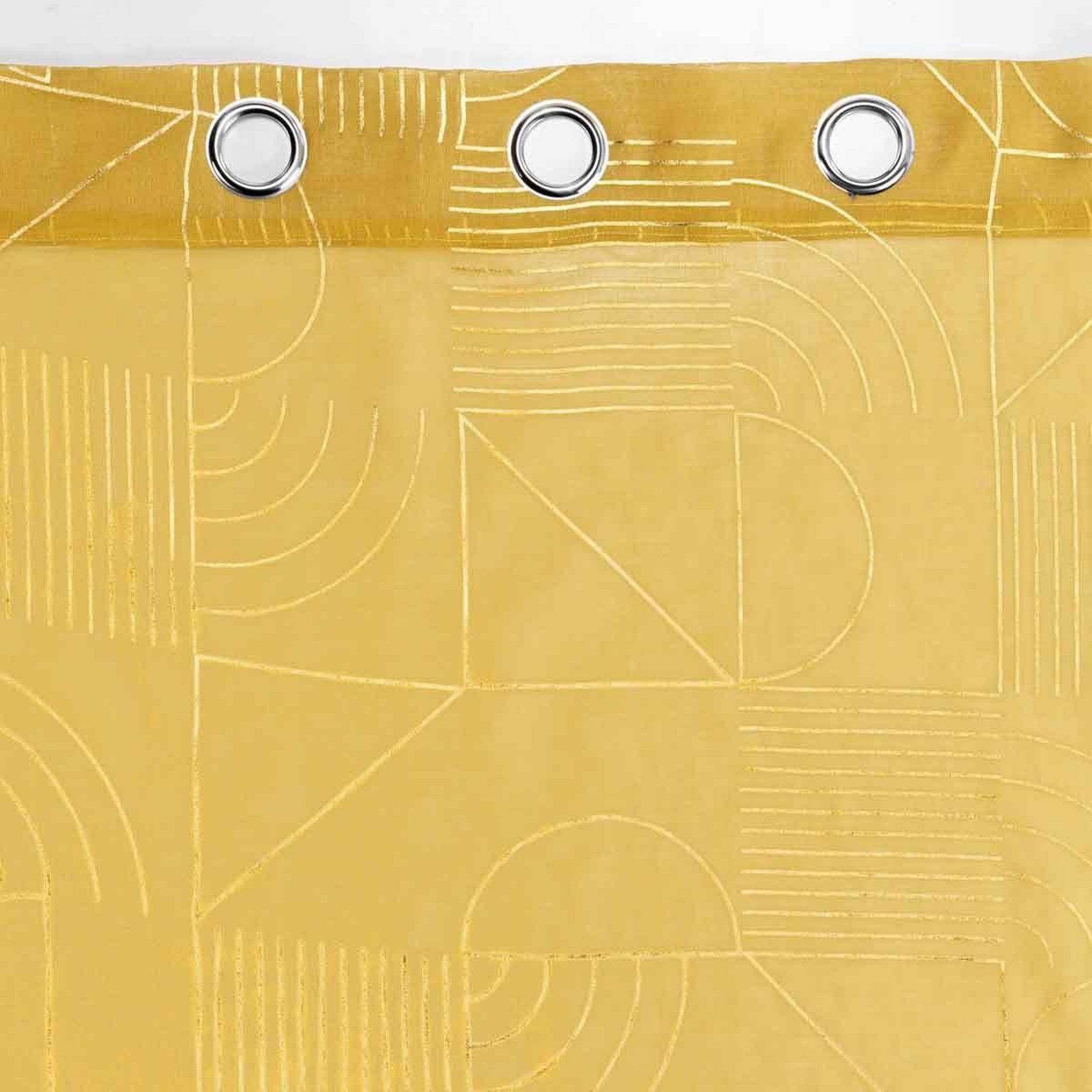Voir la diapositive 3 : Douceur d'Intérieur Rideau voilage à œillets  lineor  140x240cm jaune