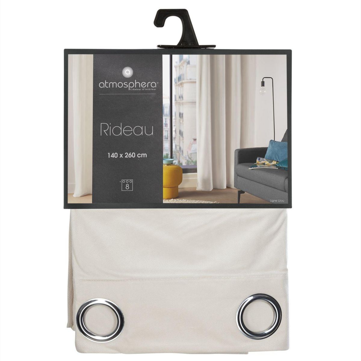 TOILINUX Lot de 2 Rideaux Lilou