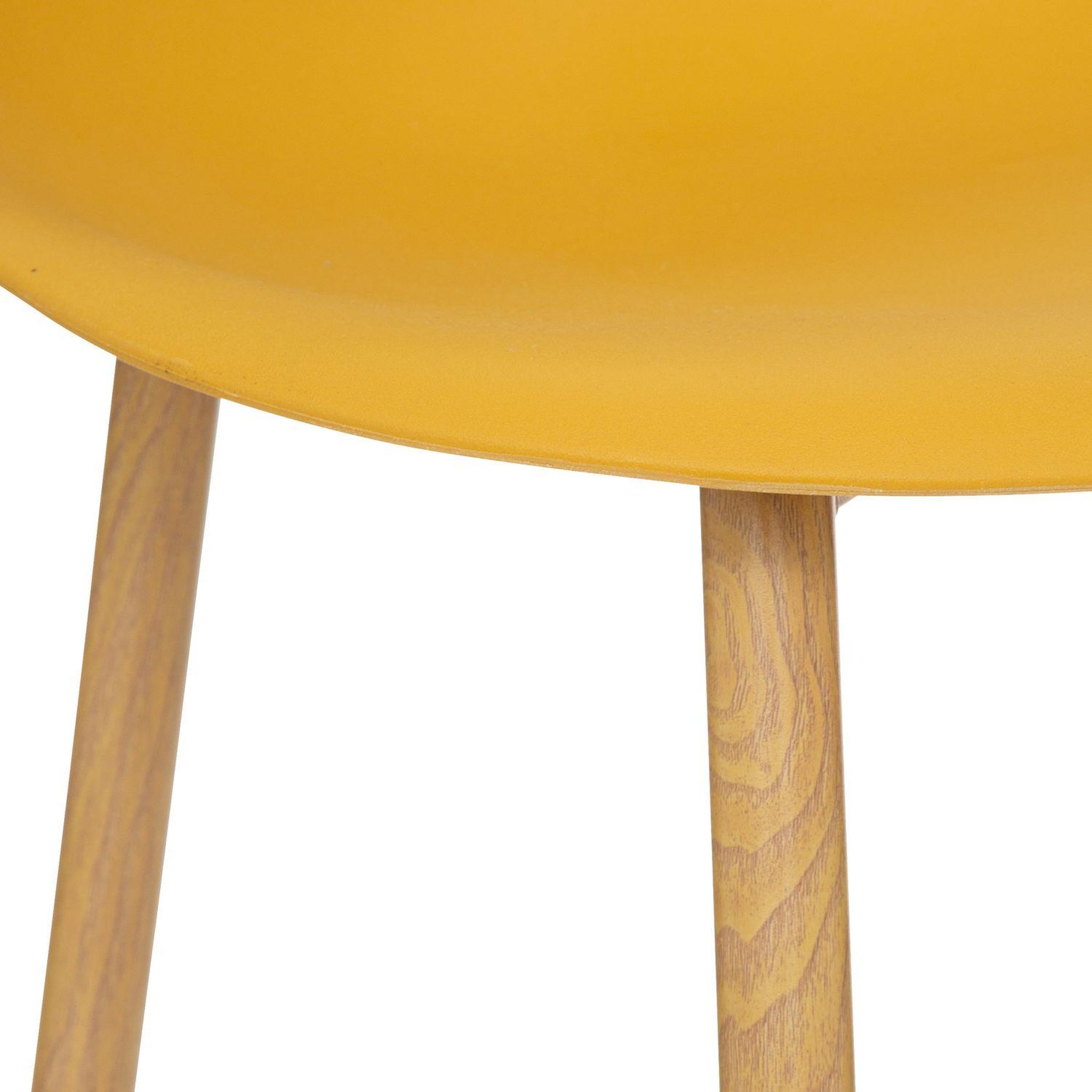 Voir la diapositive 3 : TOILINUX Lot de 6 chaises scandinave et pieds métal effet bois taho