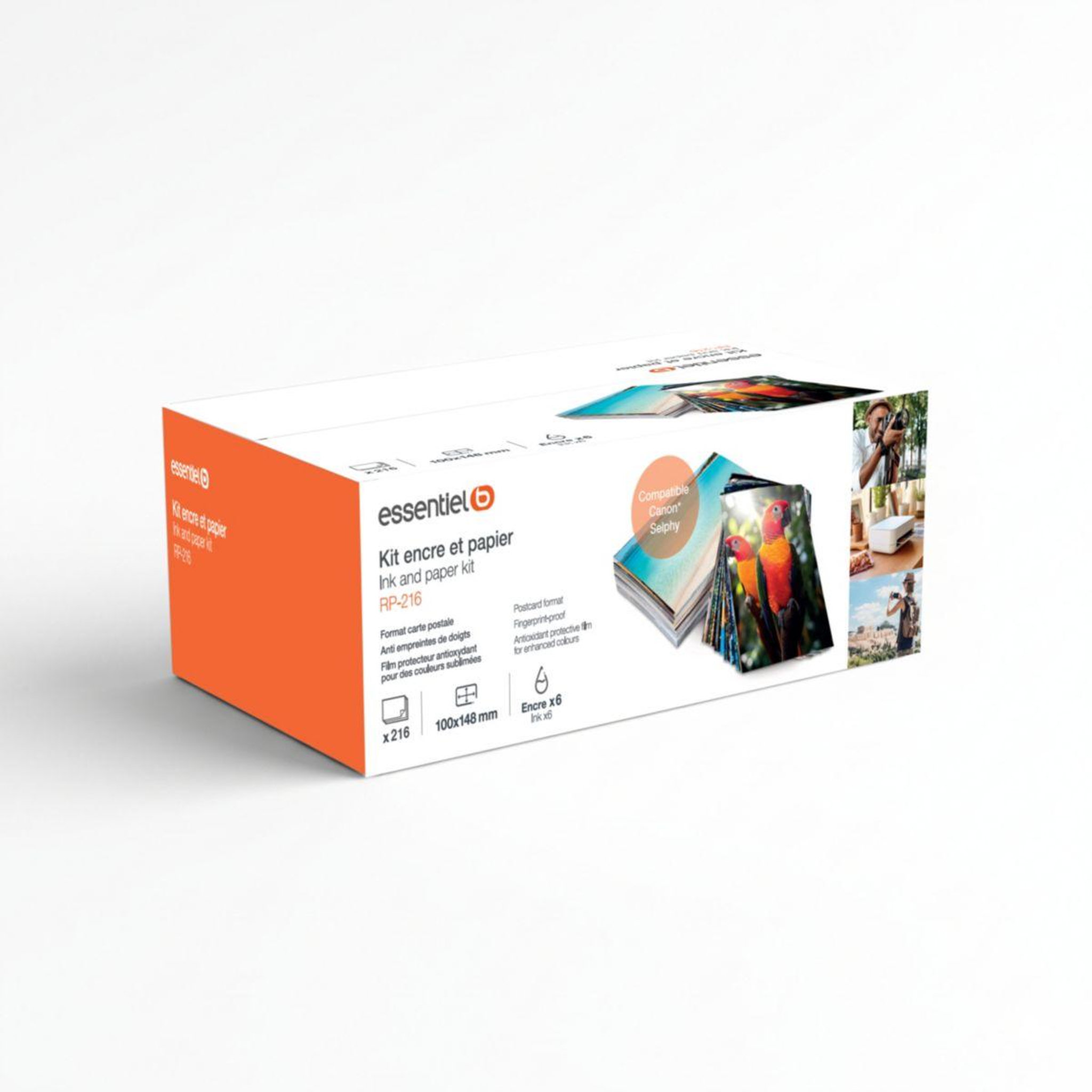 ESSENTIEL B Kit papier + encre compatible canon selphy kp-216 tirages