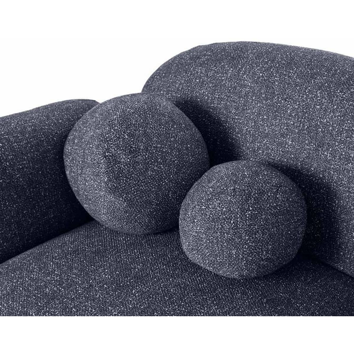 LISA DESIGN Velris - canapé d'angle droit 3 places en tissu moucheté