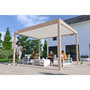 Voir la diapositive 8 : Pergola Bioclimatique autoportée 3X4 m - Aluminium - Beige agate/blanc -  VS OmBREA®