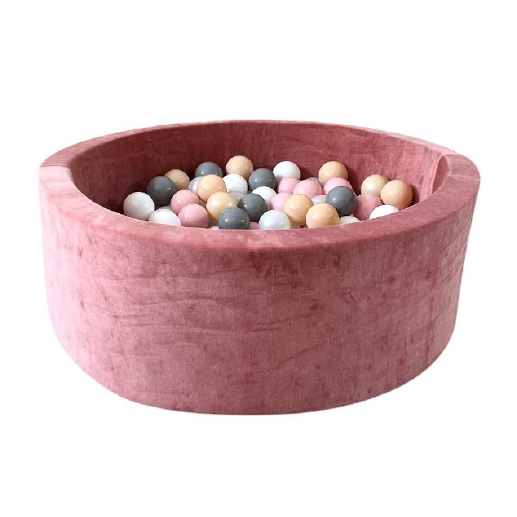 MONIO FOR KIDS Piscine à balles velours 90 cm rose + 200 balles