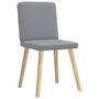 Voir la diapositive 3 : VIDAXL Chaises a manger lot de 6 gris clair tissu