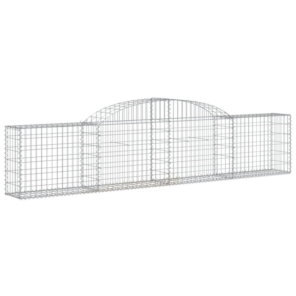 VIDAXL Paniers a gabions arques 6 pcs 300x30x60/80 cm Fer galvanise