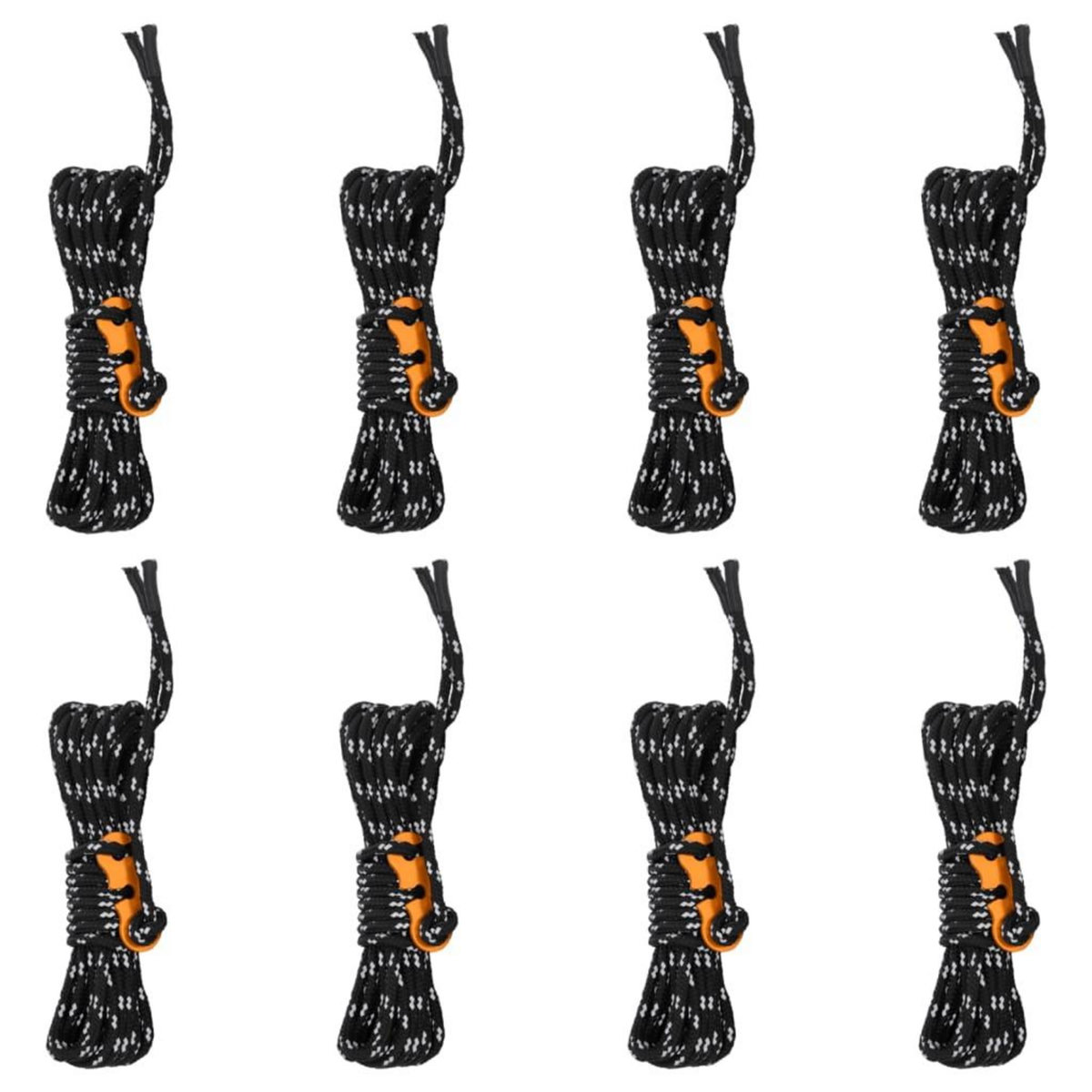 VIDAXL Cordes de haubanage avec cles reflechissantes 8 pcs 4 m 4 mm