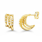 L'ATELIER D'AZUR Boucles d'Oreilles Diamants de Synthèse 0.09 Carat - Or 18 Carats 750 Jaune