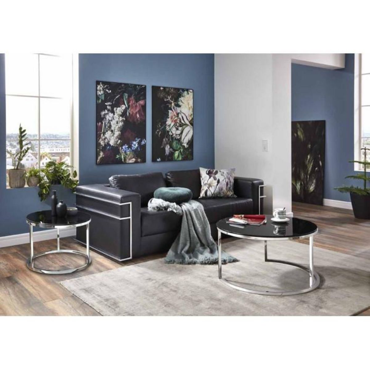 Paris Prix Table d'Appoint Design  Noja  60cm Noir