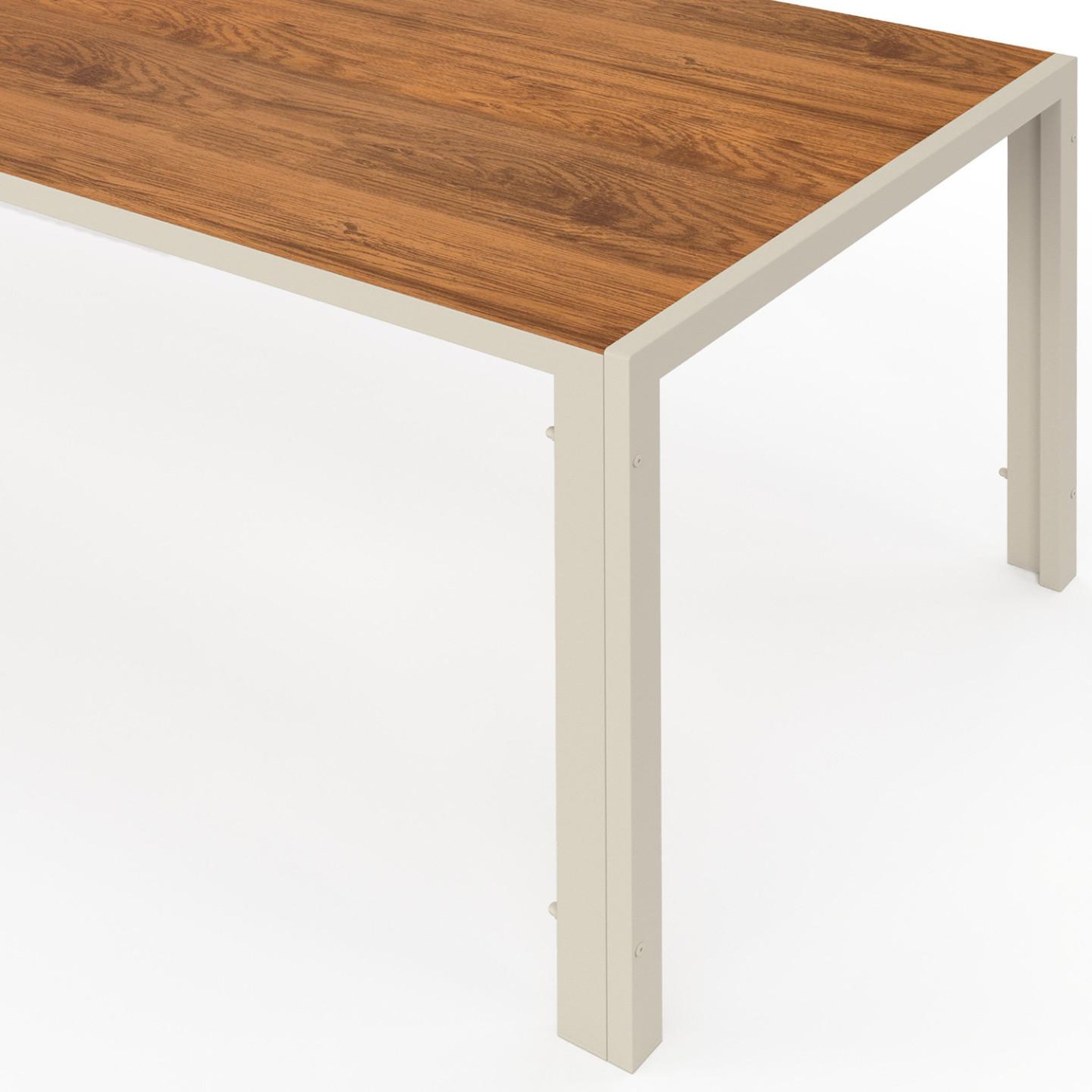 Voir la diapositive 6 : ID MARKET Salon de jardin noumea table 190 cm plateau verre trempé effet bois et 8 chaises empilables beige et bois