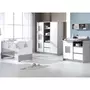 SCHARDT Chambre complète lit évolutif 70x140 commode à langer et armoire 2 portes Abby - Blanc et gris