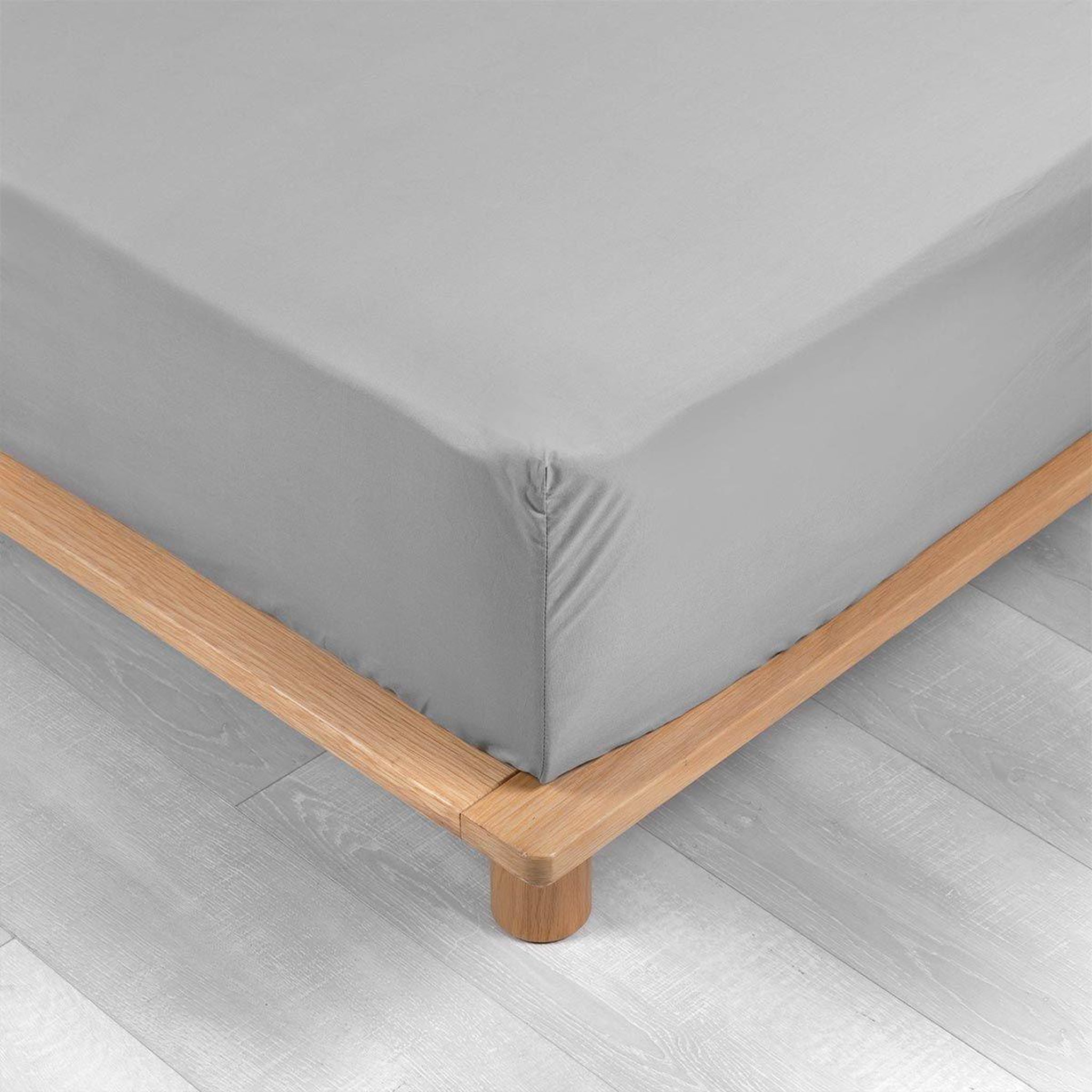 Voir la diapositive 5 : Douceur d'Intérieur Drap housse  percaline  90x190cm gris