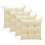 Voir la diapositive 3 : VIDAXL Chaises de jardin avec coussins lot de 4 Bois de teck solide