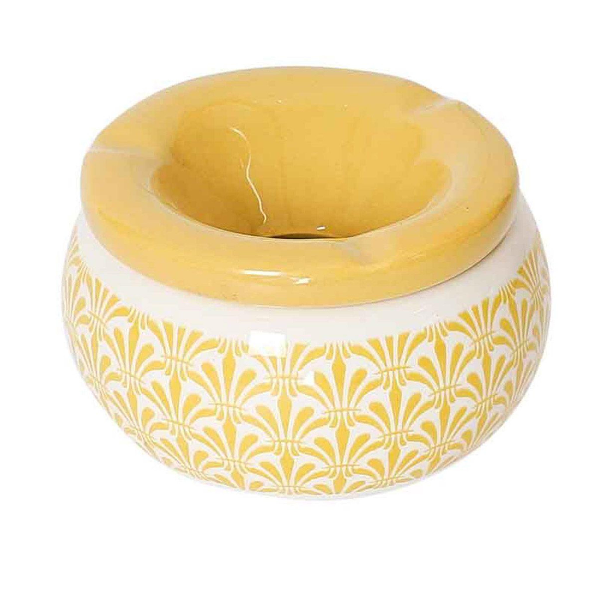The Home Deco Factory Cendrier marocain déco  royal  8cm blanc & or