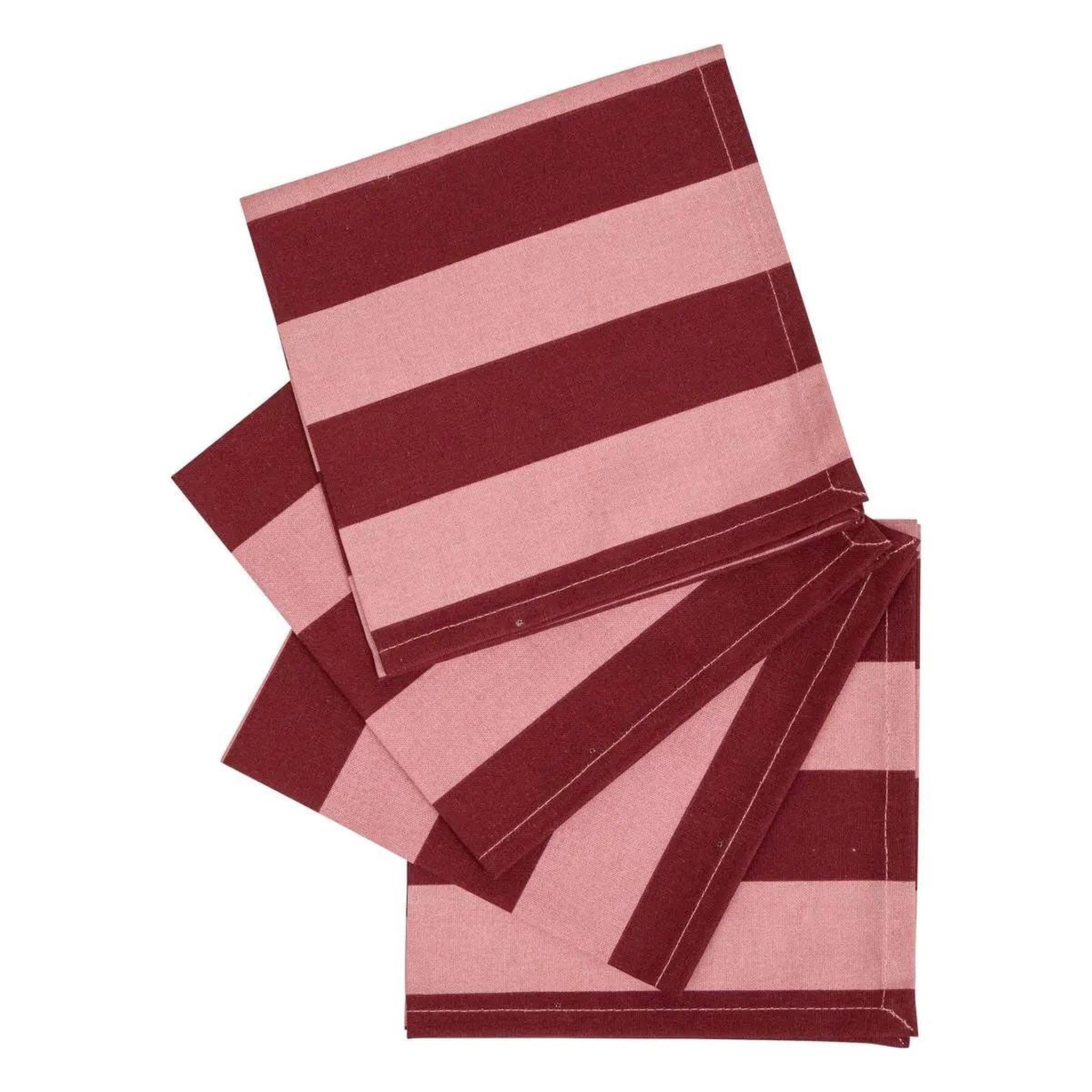 ATMOSPHERA Lot de 4 serviettes de table  chéri  40x40cm rouge