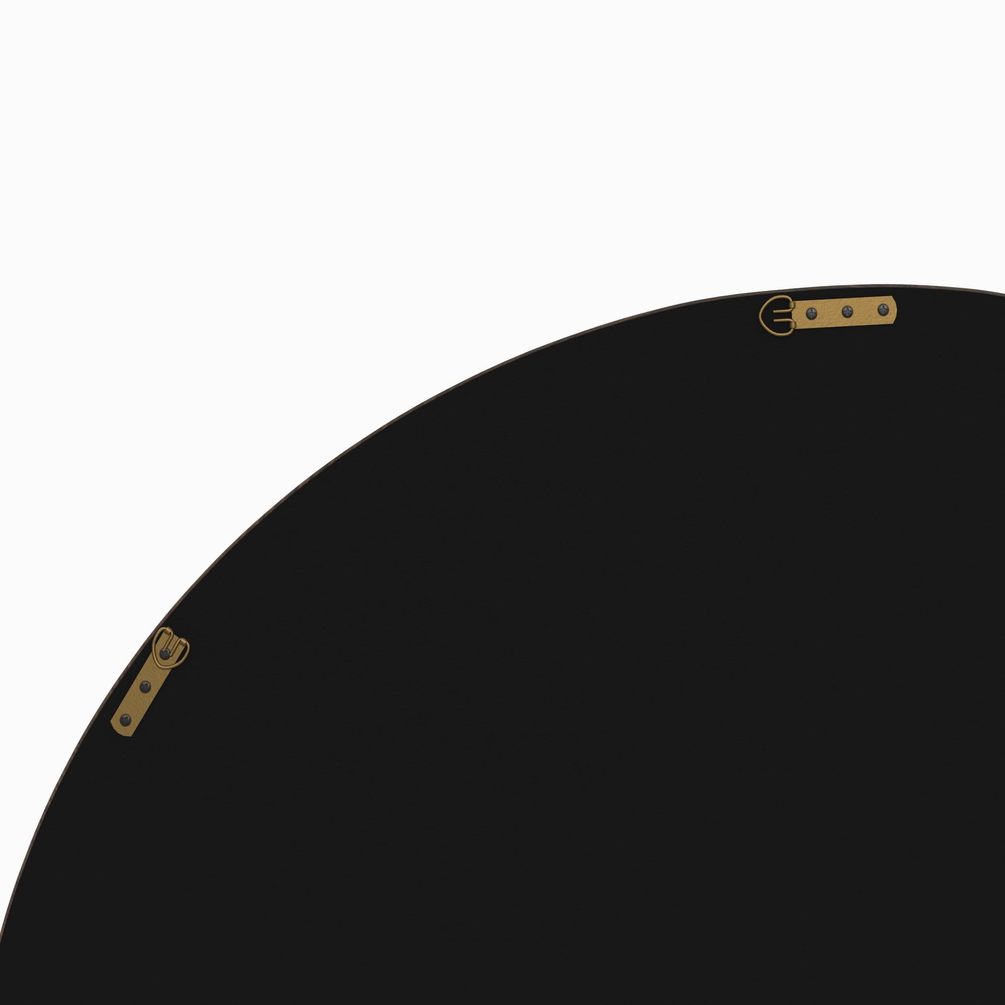 Voir la diapositive 3 : MAISON PAVANE Miroir rond en placage noyer, d100 cm-yoko