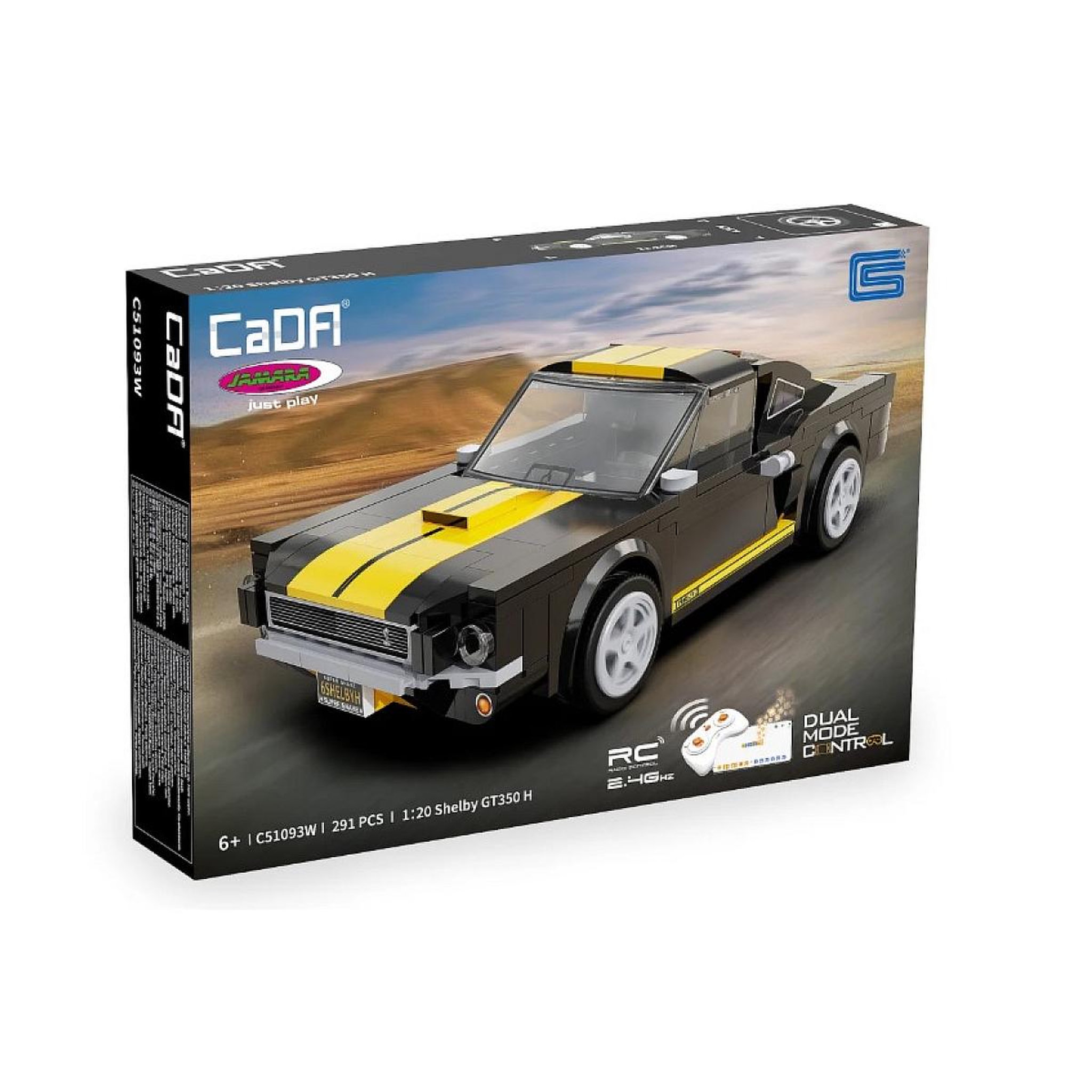 Voir la diapositive 3 : Jamara CaDA Shelby GT350 H 1:20 noir 2,4GHz Bricks