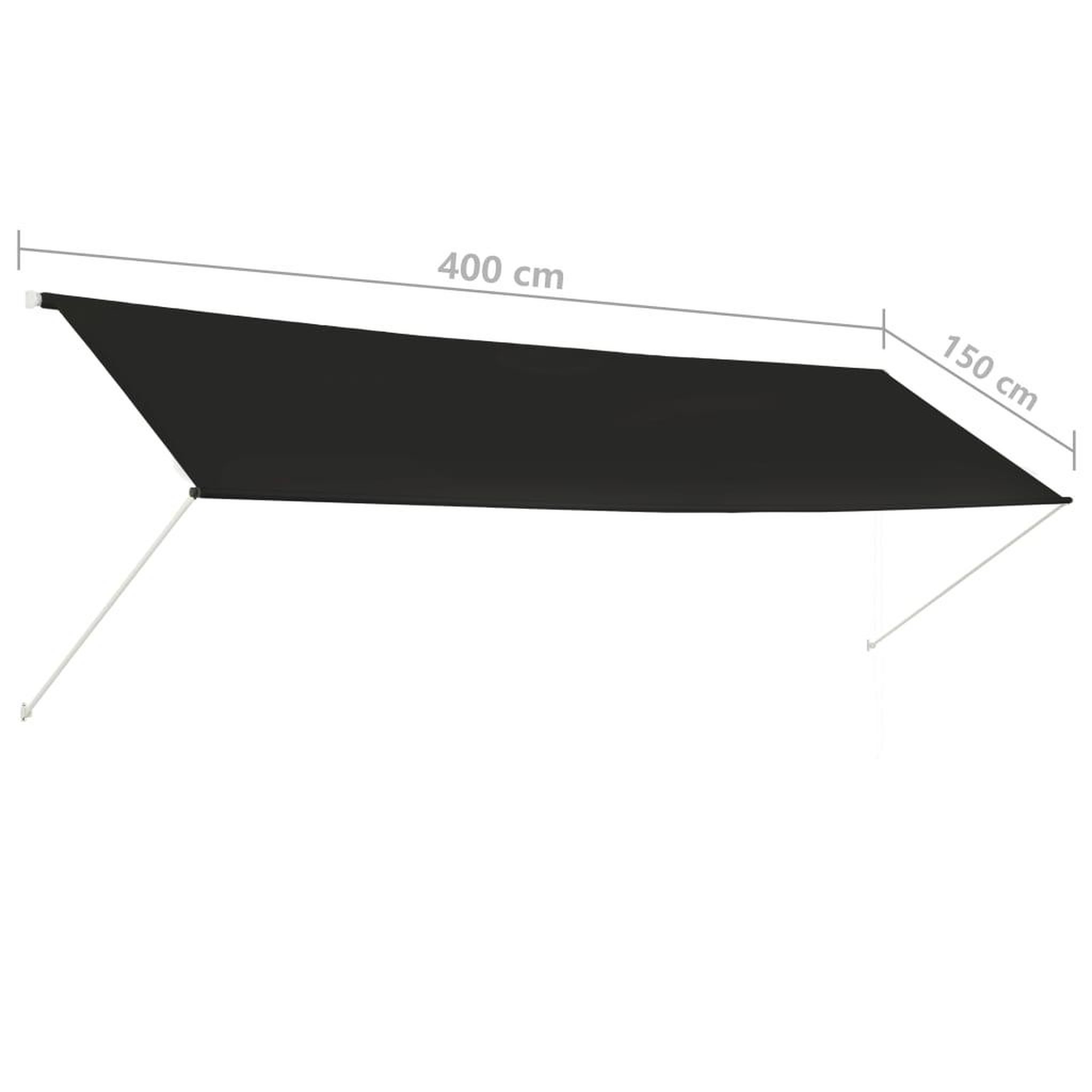 Voir la diapositive 6 : VIDAXL Auvent retractable 400x150 cm Anthracite