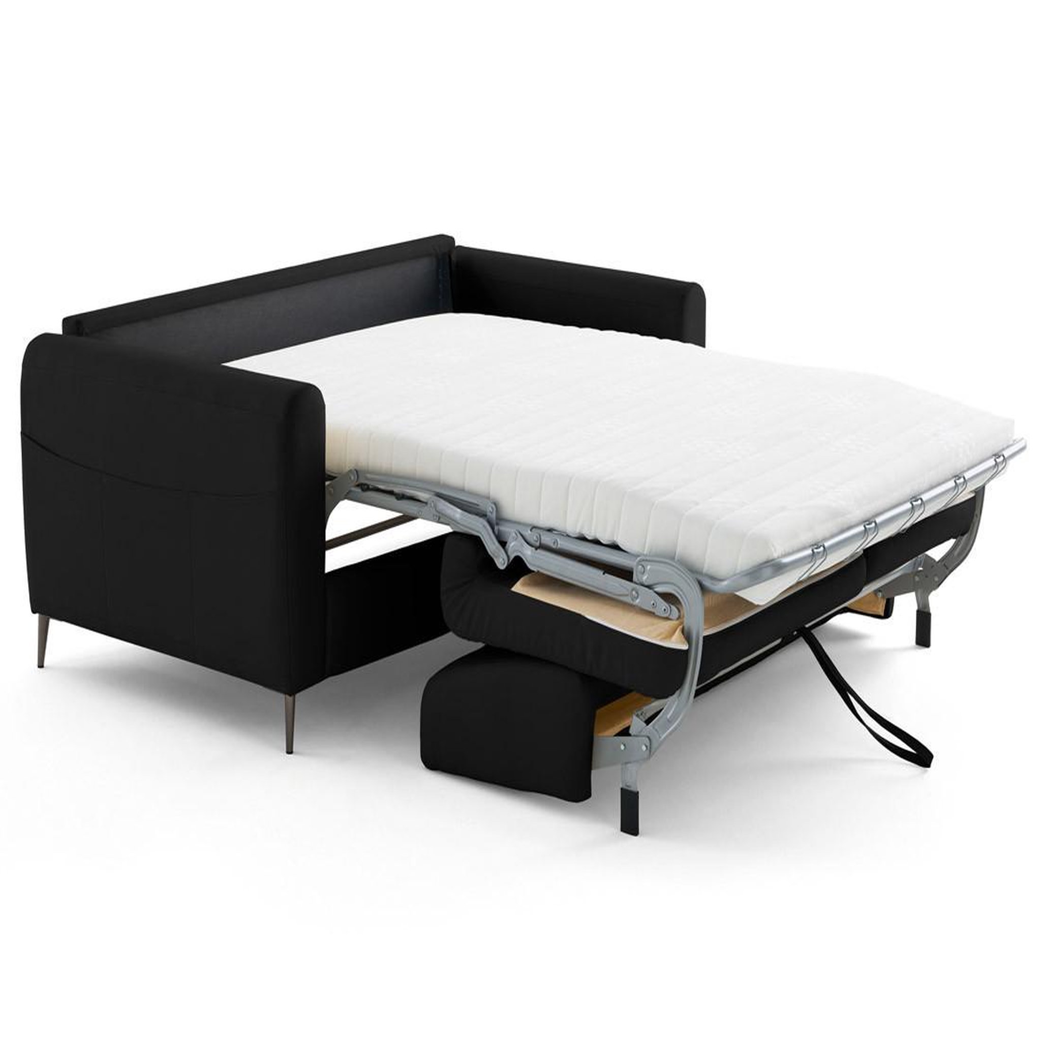 Voir la diapositive 3 : LISA DESIGN Owen - canapé 3 places convertible express couchage quotidien 140 cm matelas 12 cm en simili