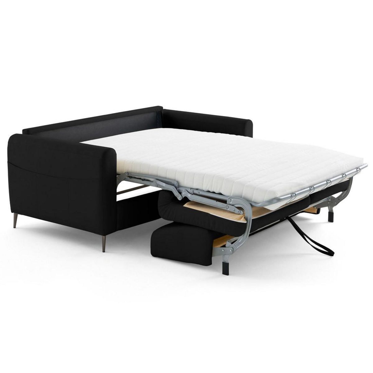 LISA DESIGN Owen - canapé 3 places convertible express couchage quotidien 140 cm matelas 12 cm en simili