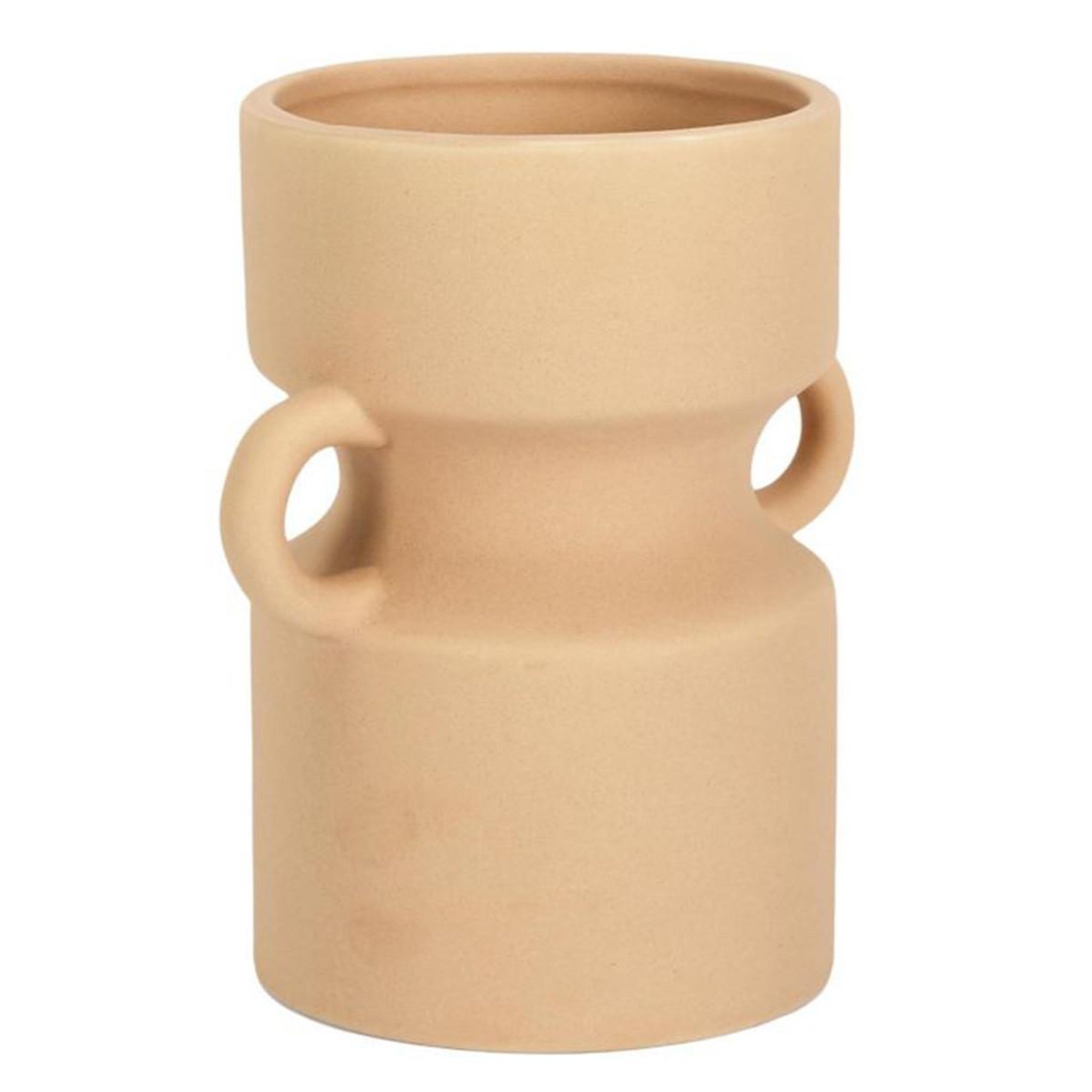 The Home Deco Factory Vase avec anse déco  arty  15cm beige nude
