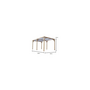 Voir la diapositive 2 : Hisense Pergola en bois thermo chauffé 15.10 m² avec couverture pvc - th3051s2