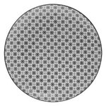 SECRET DE GOURMET Lot de 6 Assiettes Plates  Bohemia Fleur  26cm Noir