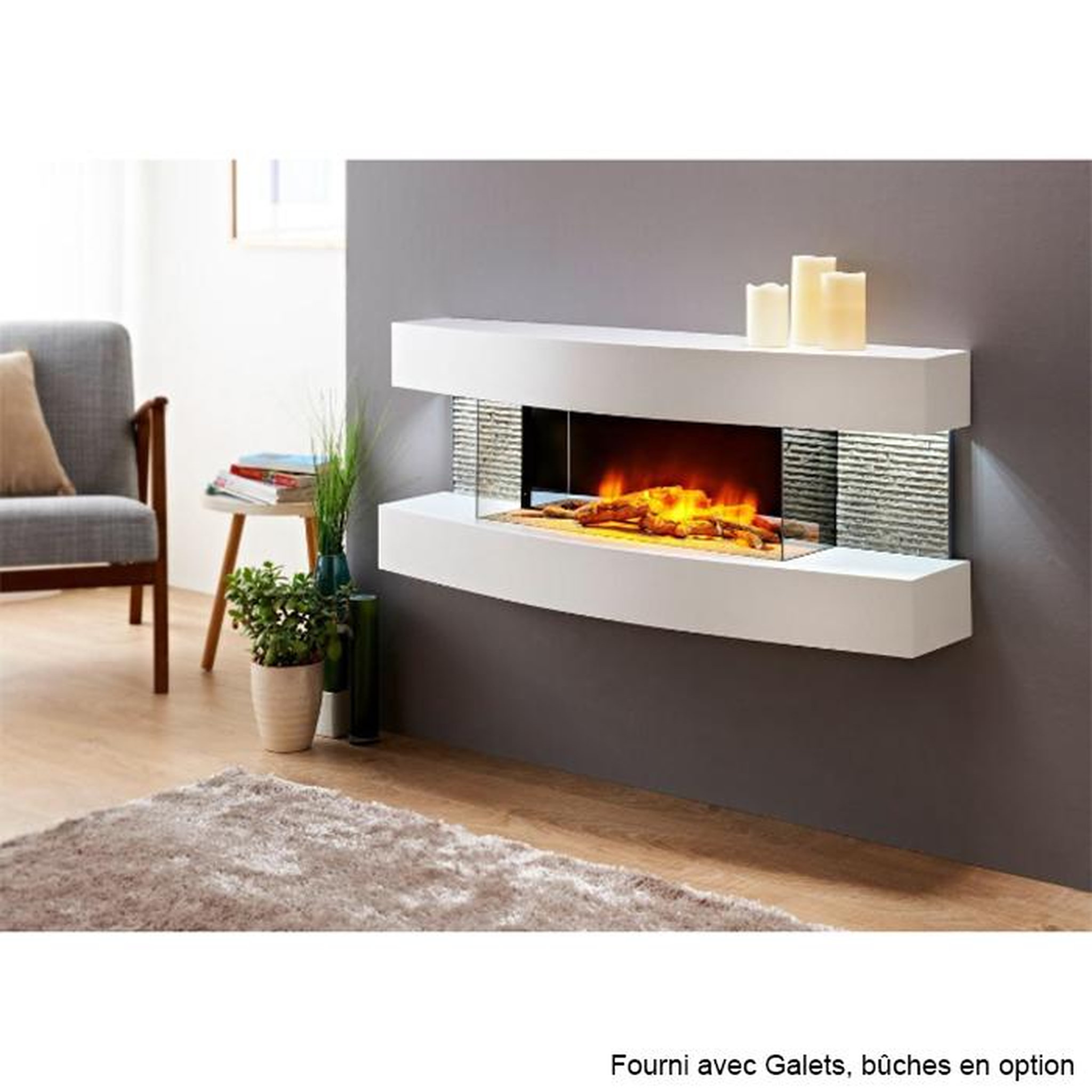 Chemin'arte Cheminée électrique design 2000w - LOUNGE