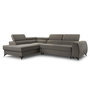 Voir la diapositive 2 : BEST MOBILIER Aneta - canapé d'angle gauche 5 places - convertible avec coffre et têtières - en velours