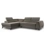 Voir la diapositive 2 : BEST MOBILIER Aneta - canapé d'angle gauche 5 places - convertible avec coffre et têtières - en velours