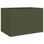 Voir la diapositive 2 : VIDAXL Jardiniere vert olive 62x40x39 cm acier