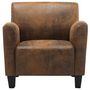 Voir la diapositive 3 : VIDAXL Fauteuil marron similicuir daim