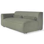 BEST MOBILIER Felix - module d'assise gauche en tissu texturé. Coloris disponibles : Gris