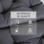 Voir la diapositive 4 : OUTSUNNY Lot de 2 coussins matelas assise dossier 2 en 1 pour chaise fauteuil grand confort 98L x 50l x 8H cm gris