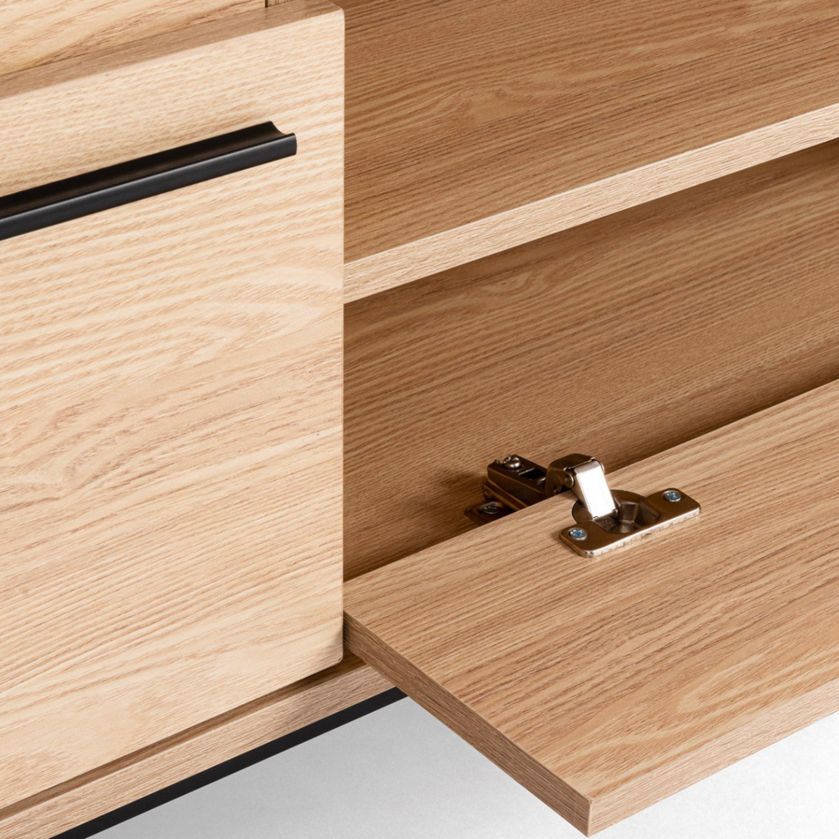 ID MARKET Meuble TV 180 cm SEATTLE avec rangements design industriel