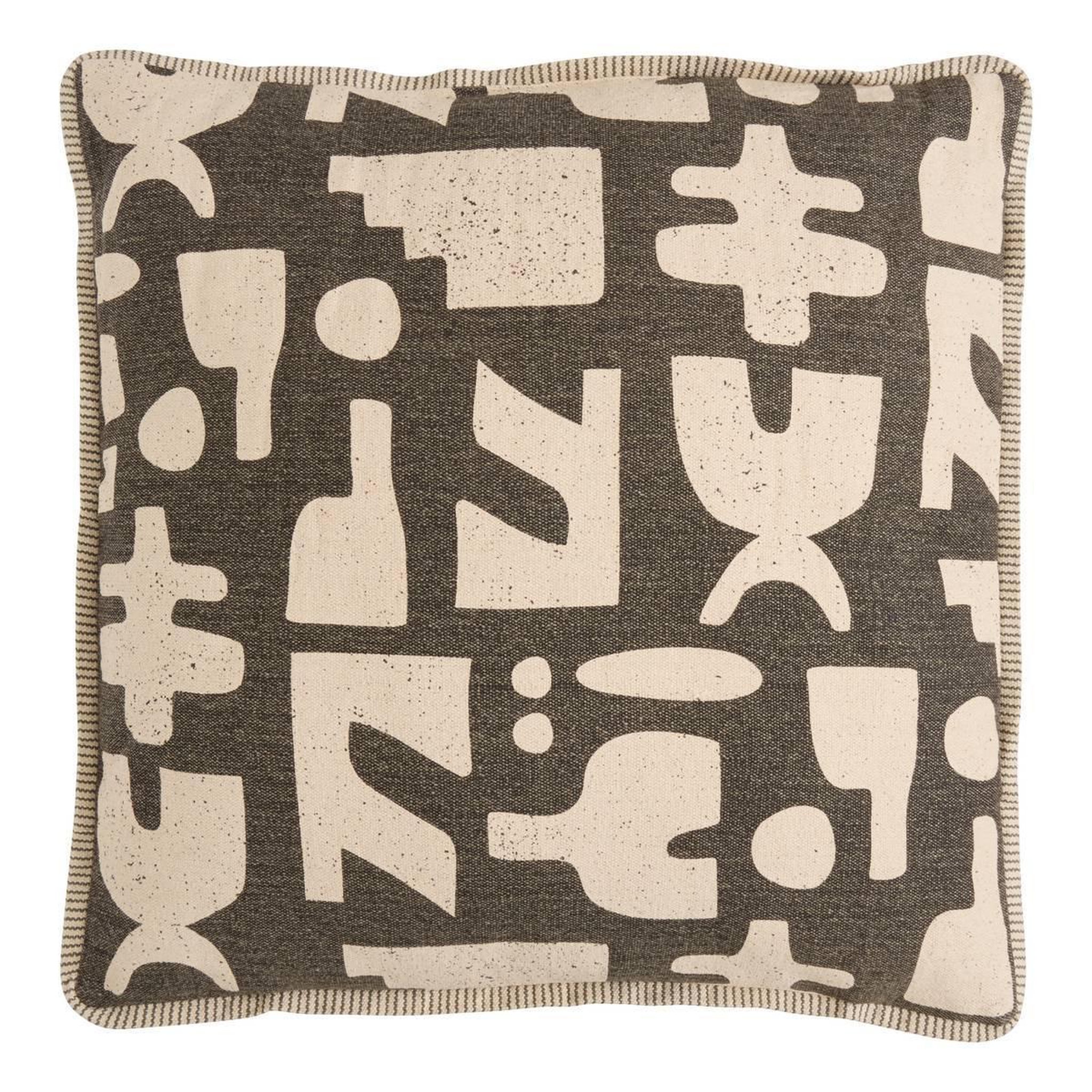 ATMOSPHERA Coussin de sol en coton  nyero  80x80cm kaki