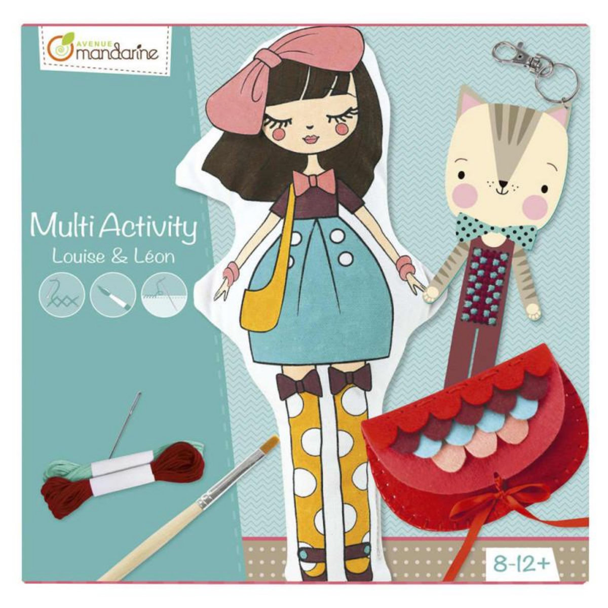 Avenue Mandarine Avenue Mandarine Boîte de jeu multi activités Louise & Leon