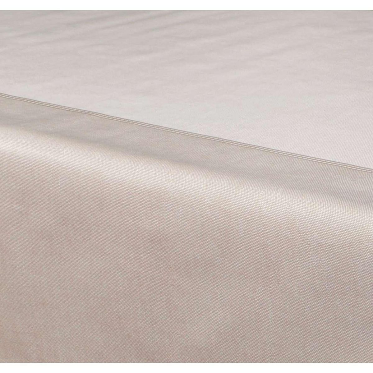 HABITABLE Nappe en toile cirée rectangulaire Stowe - 140 x 250 cm - Ecru