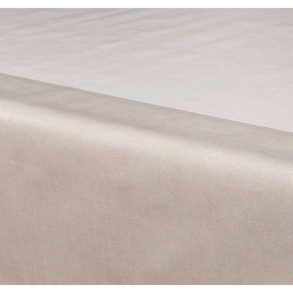 HABITABLE Nappe en toile cirée rectangulaire Stowe - 140 x 250 cm - Ecru