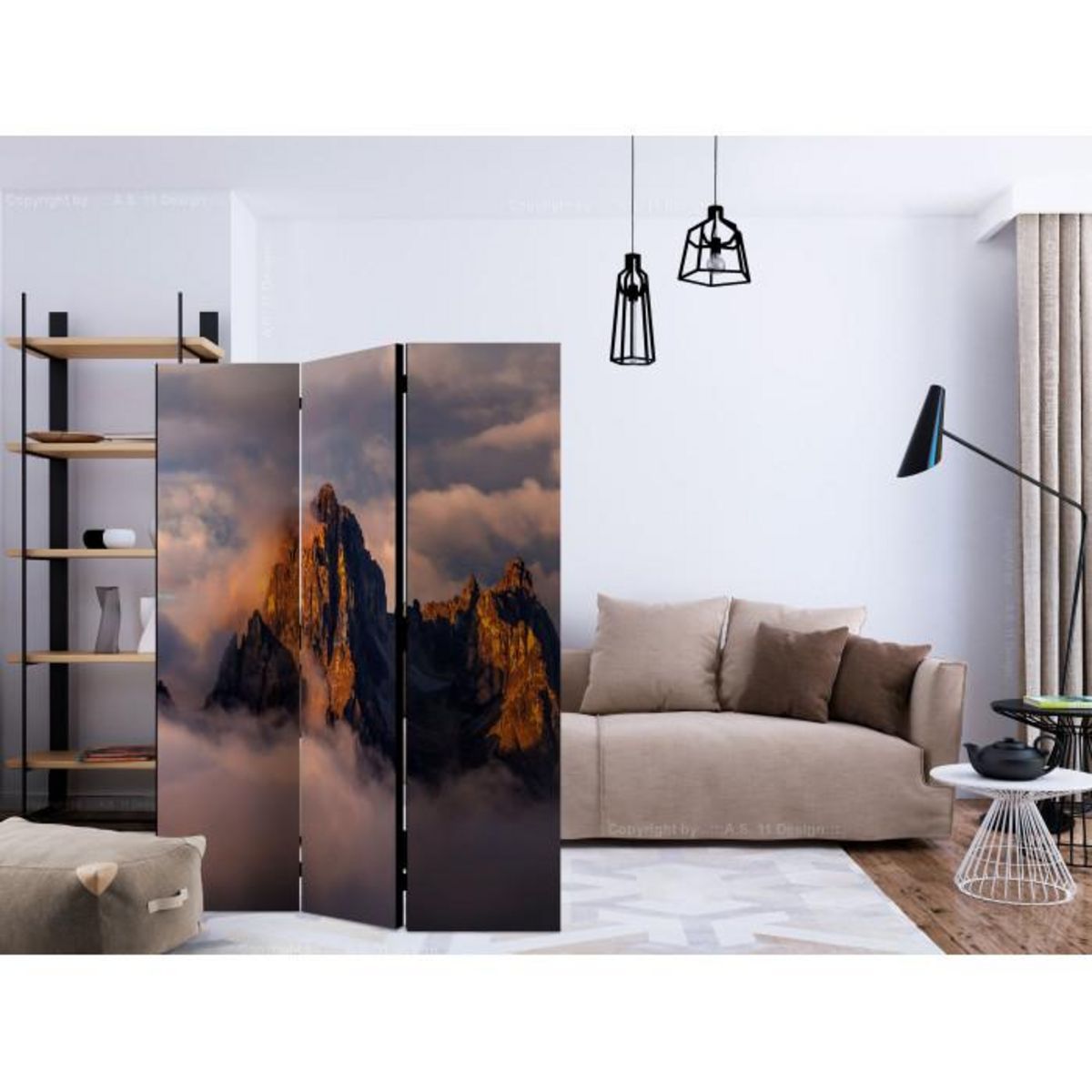 Paris Prix Paravent 3 Volets  Arcana of Clouds  135x172cm