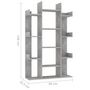 Voir la diapositive 6 : VIDAXL Bibliotheque Gris beton 86x25,5x140 cm Bois d'ingenierie