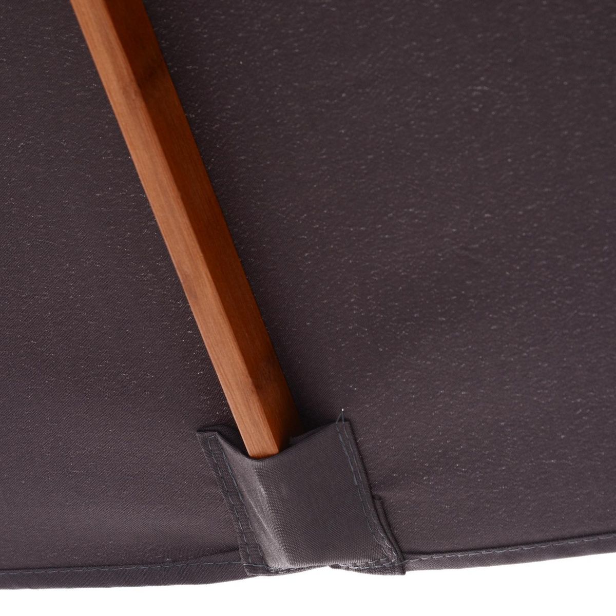 OUTSUNNY Parasol rectangulaire inclinable bois polyester haute densité 2L x 1,5l x 2,3H m gris foncé