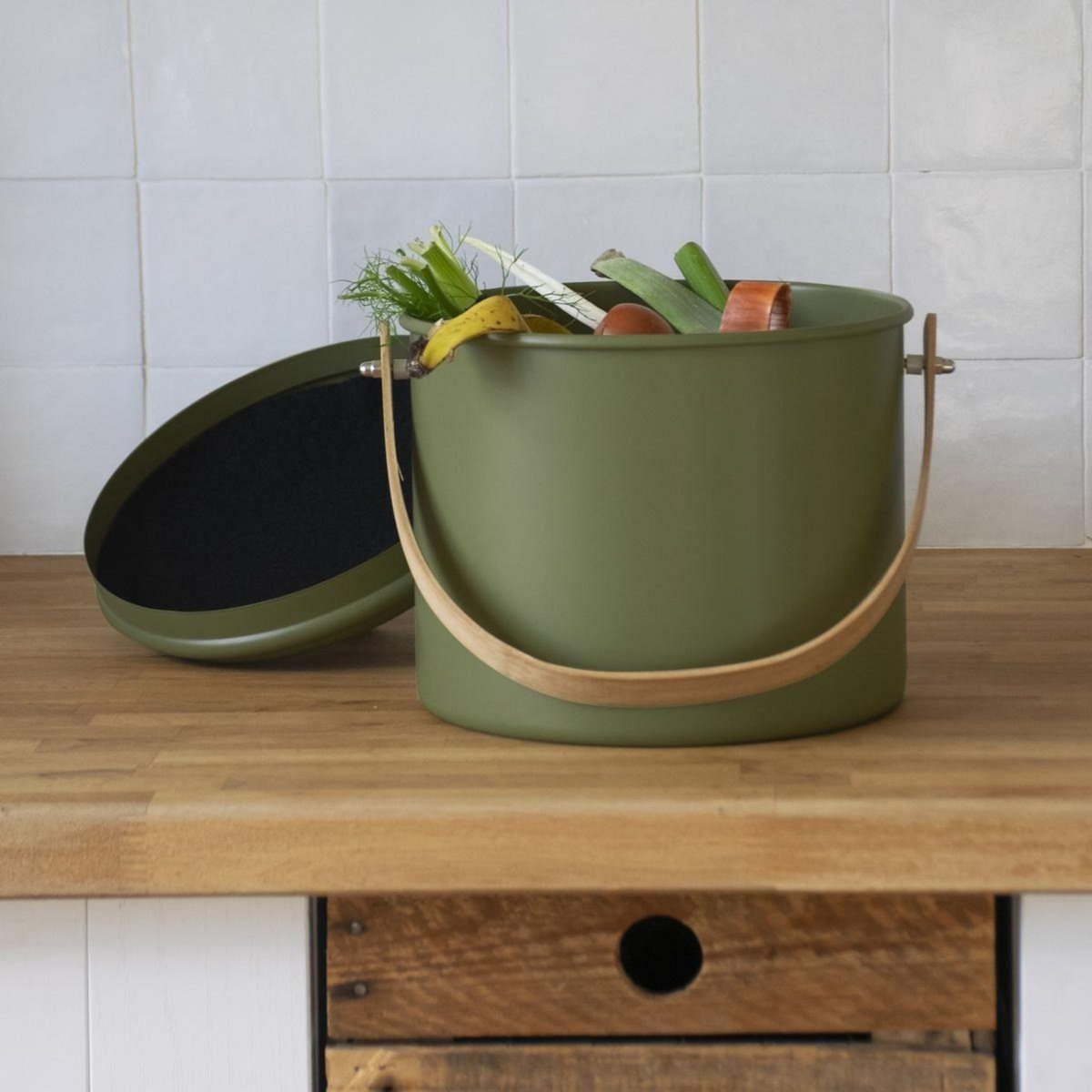 PEBBLY Seau à compost d'intérieur 7L