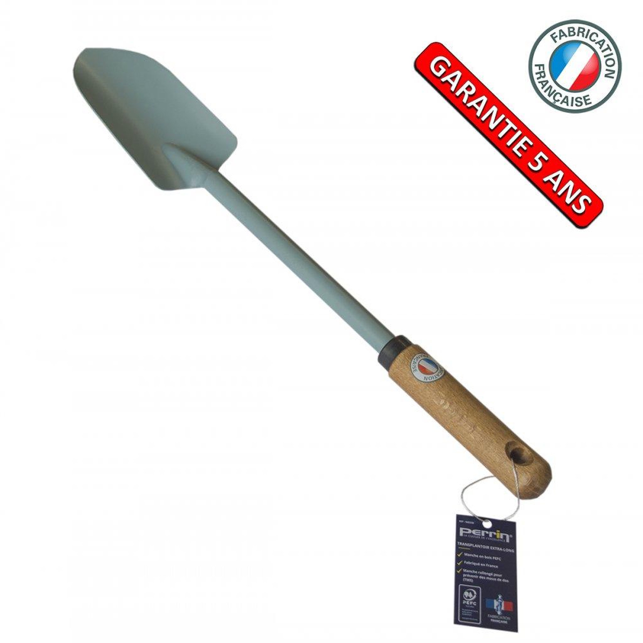 OUTILS PERRIN Transplantoir manche extra-long bois pefc - outil de plantation