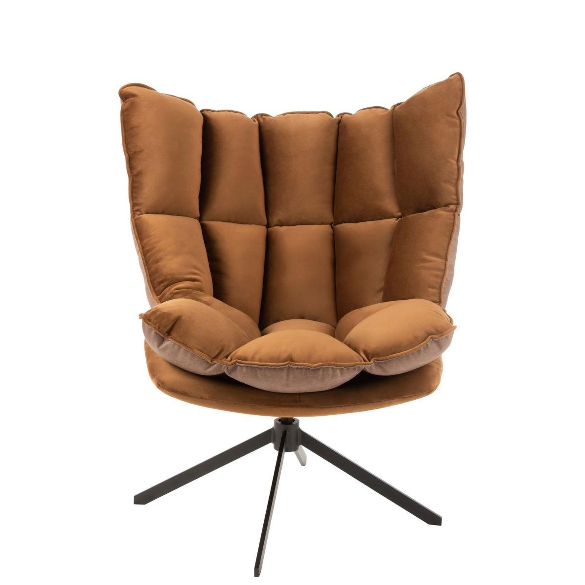 Voir la diapositive 2 : J-LINE Fauteuil design avec coussin  relax  92cm marron