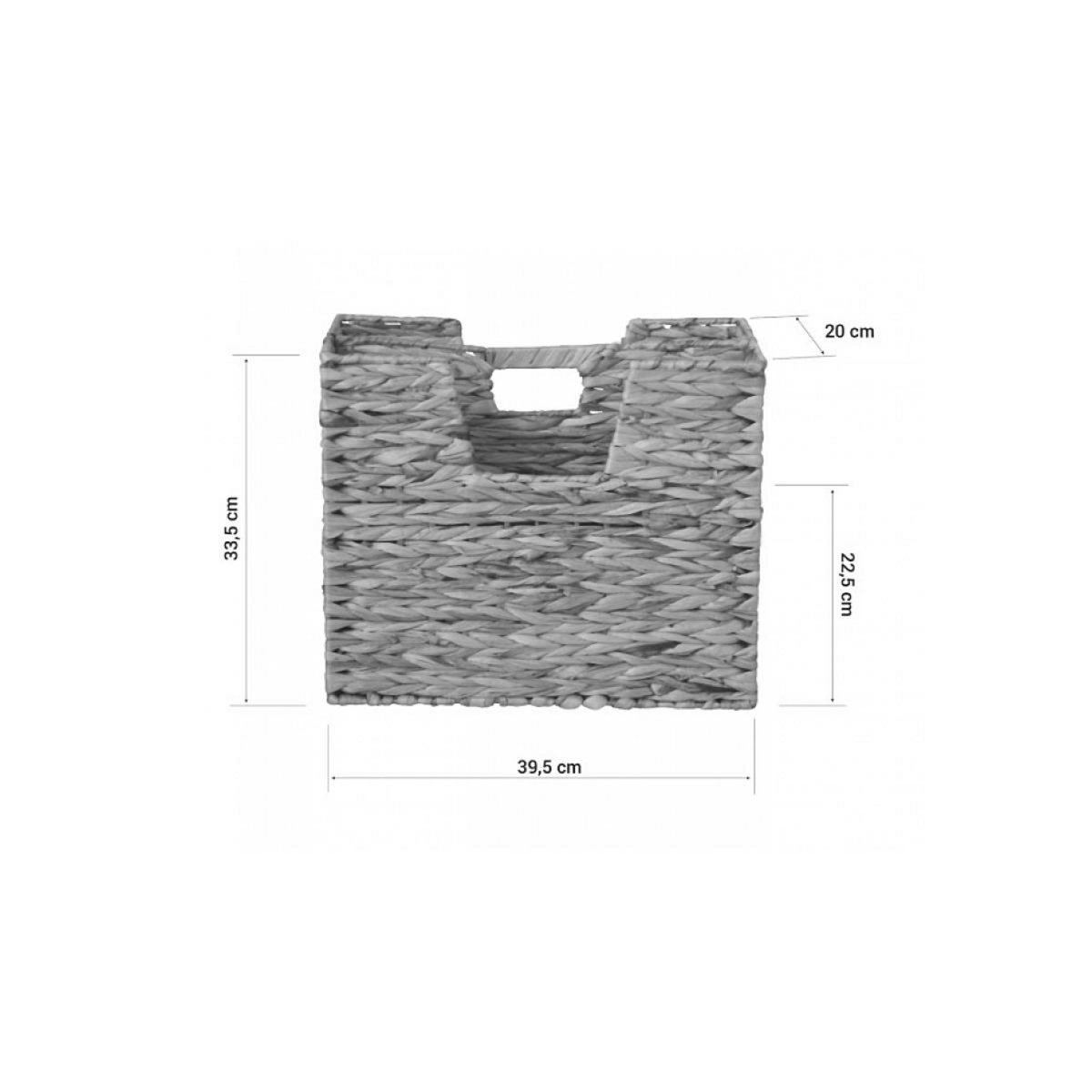 HomeStyle4U Kiosque de Journaux en Jacinthe d'Eau avec 2 Compartiments Pratiques